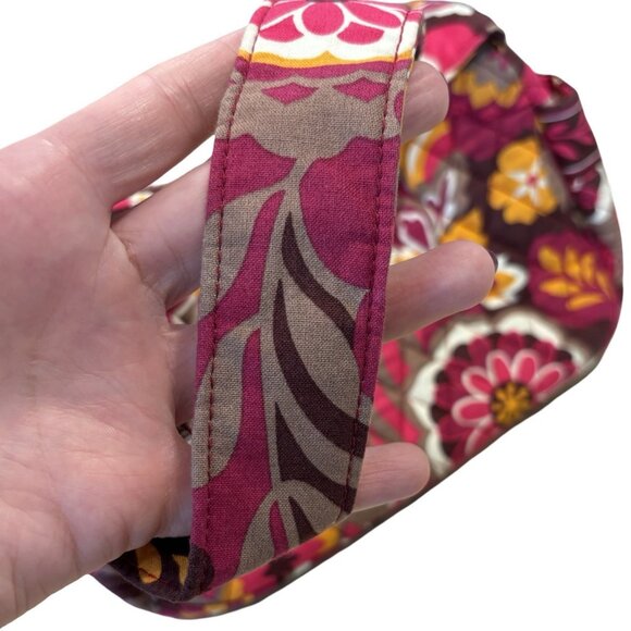Vera Bradley Carnaby Retired Pattern Shoulder Bag Fuschia Pink Flower Excellent - Picture 6 of 7